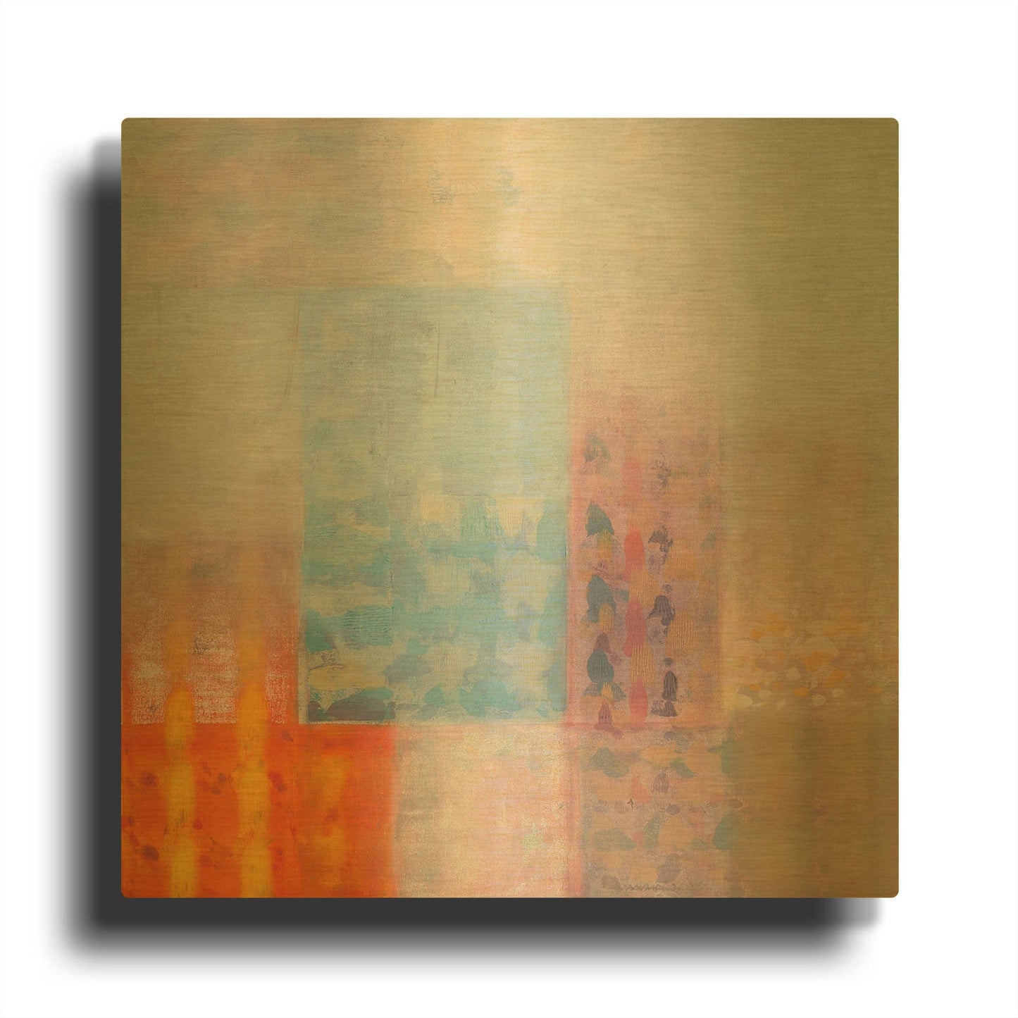 'Harmonies I' By Hooshang Khorasani Gold Metal Wall Art