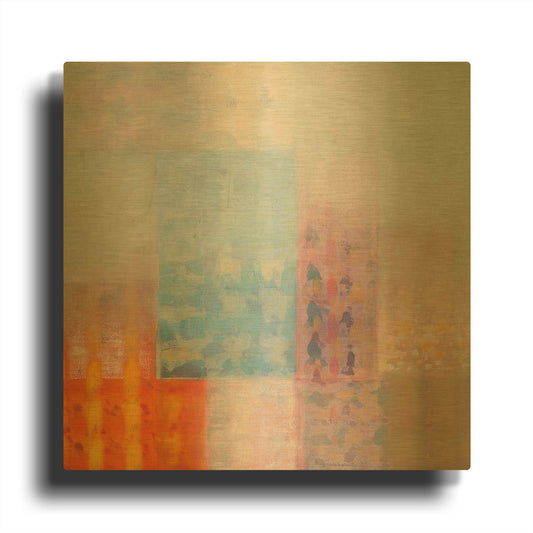 'Harmonies I' By Hooshang Khorasani Gold Metal Wall Art