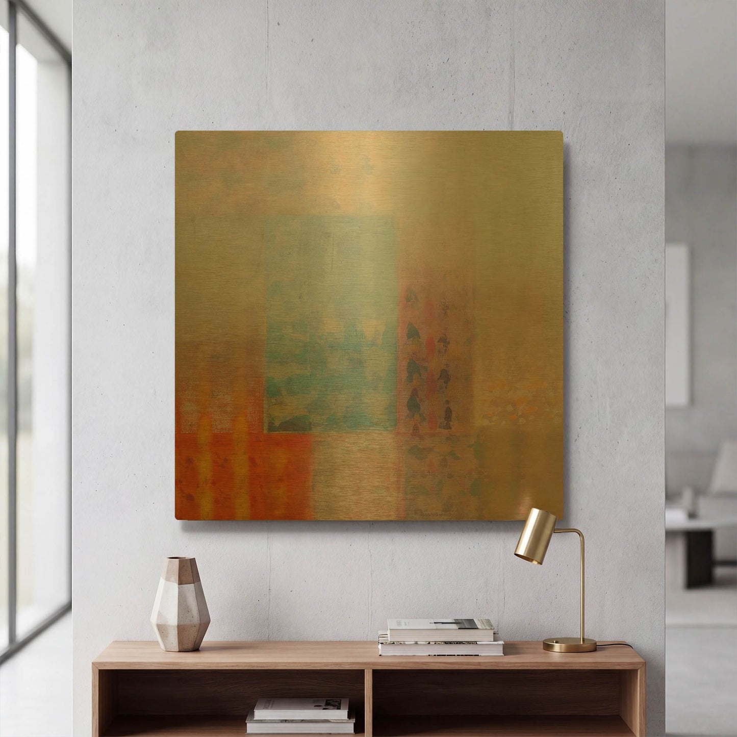 'Harmonies I' By Hooshang Khorasani Gold Metal Wall Art