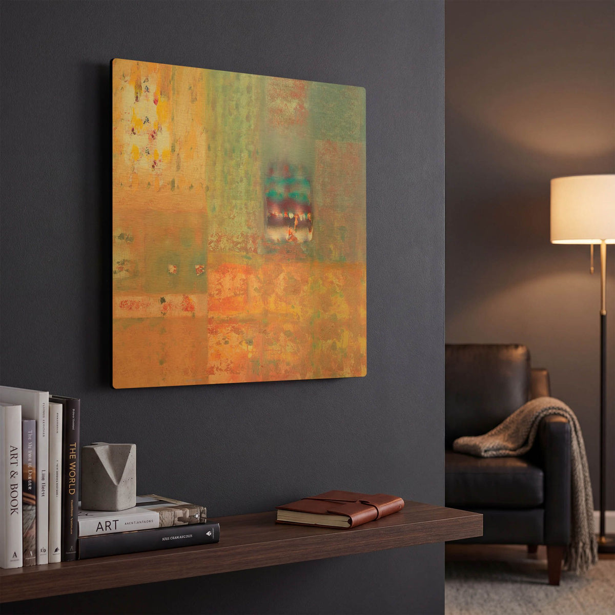 'Harmonies III' By Hooshang Khorasani Gold Metal Wall Art