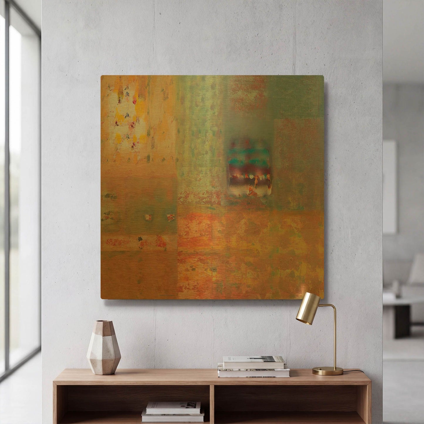 'Harmonies III' By Hooshang Khorasani Gold Metal Wall Art