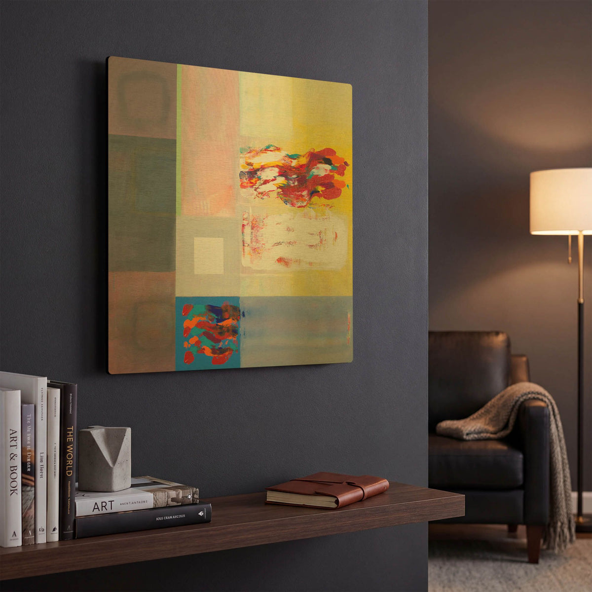 'Storm on the Plaza' By Hooshang Khorasani Gold Metal Wall Art