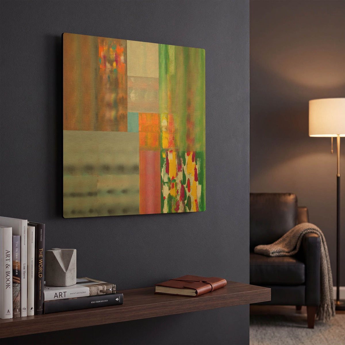 'Color Storm Forecast' By Hooshang Khorasani Gold Metal Wall Art