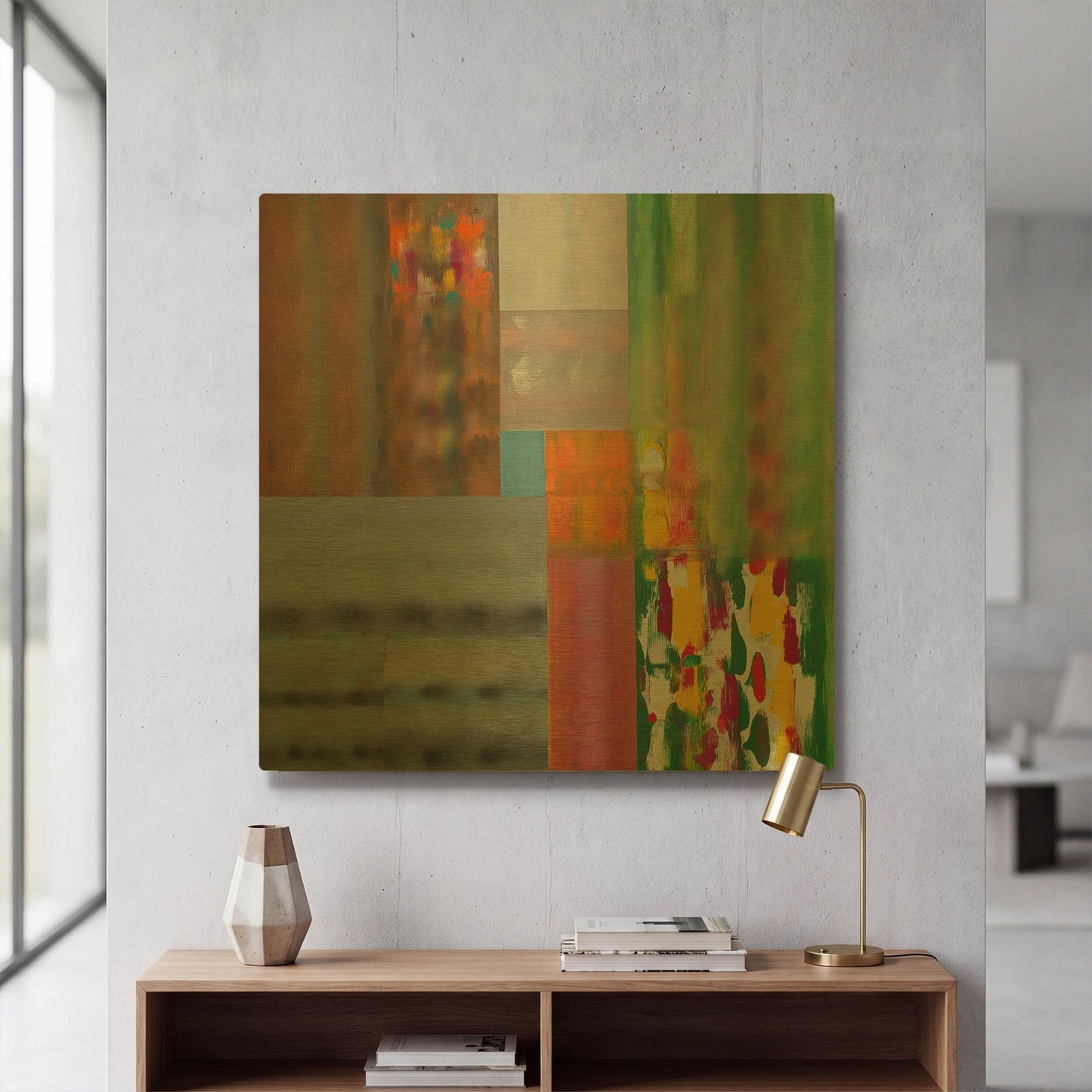 'Color Storm Forecast' By Hooshang Khorasani Gold Metal Wall Art