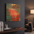 'Color Storm' By Hooshang Khorasani Gold Metal Wall Art