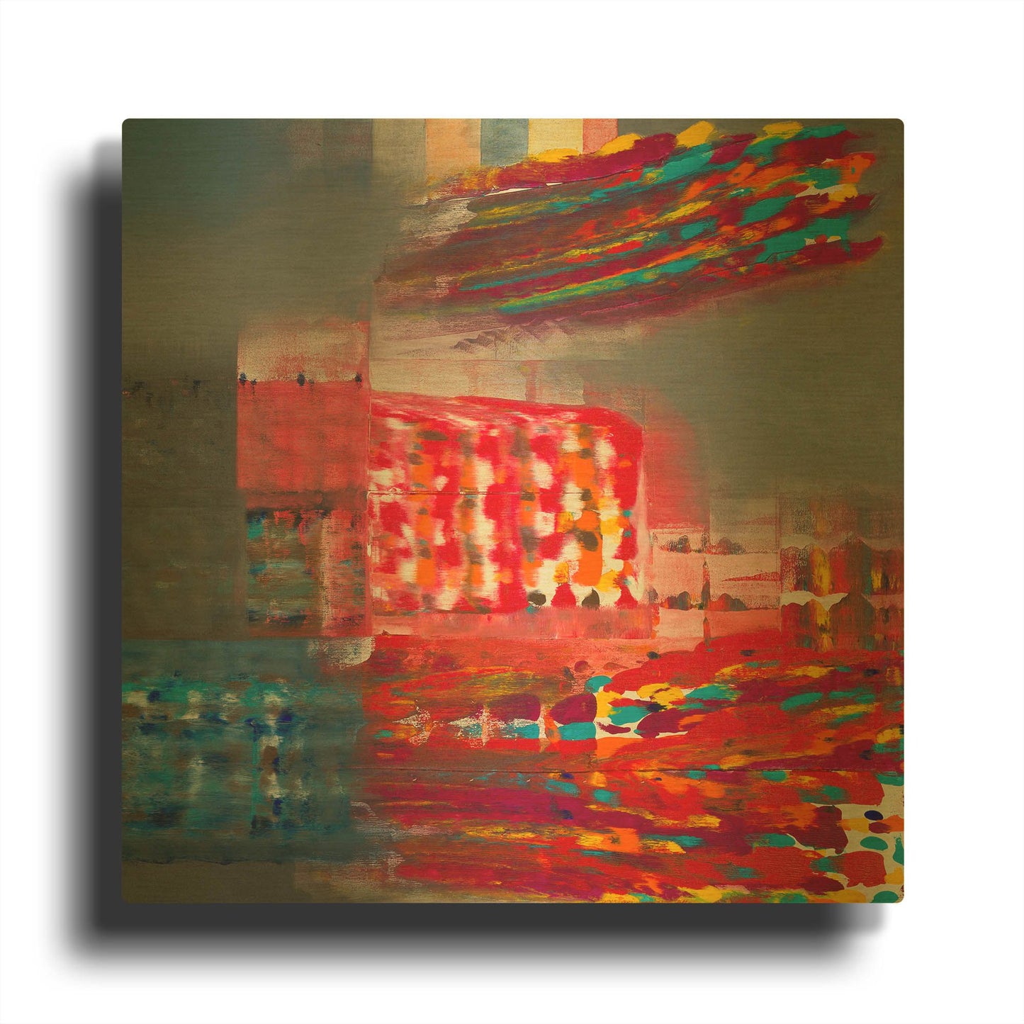 'Color Storm' By Hooshang Khorasani Gold Metal Wall Art