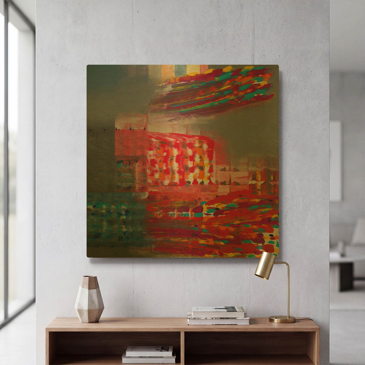 'Color Storm' By Hooshang Khorasani Gold Metal Wall Art