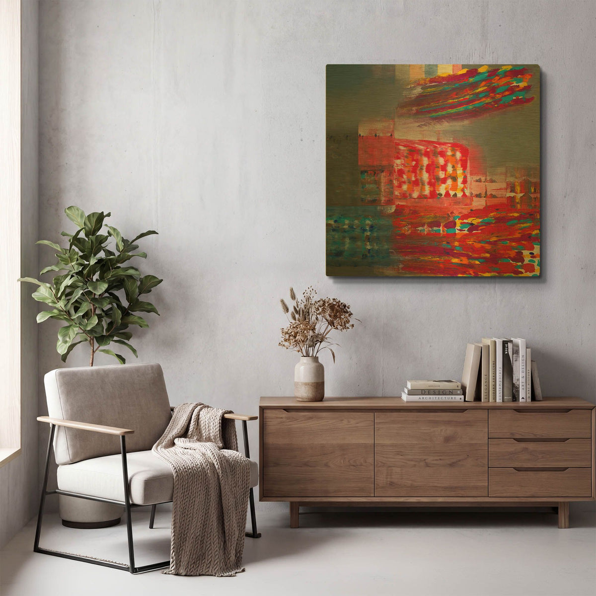 'Color Storm' By Hooshang Khorasani Gold Metal Wall Art