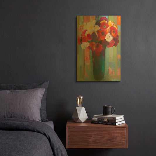 'Bright Bouquet' By Hooshang Khorasani Gold Metal Wall Art