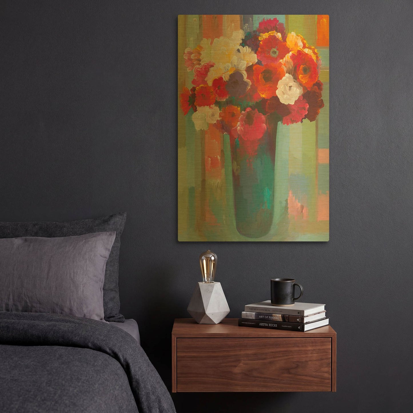 'Bright Bouquet' By Hooshang Khorasani Gold Metal Wall Art