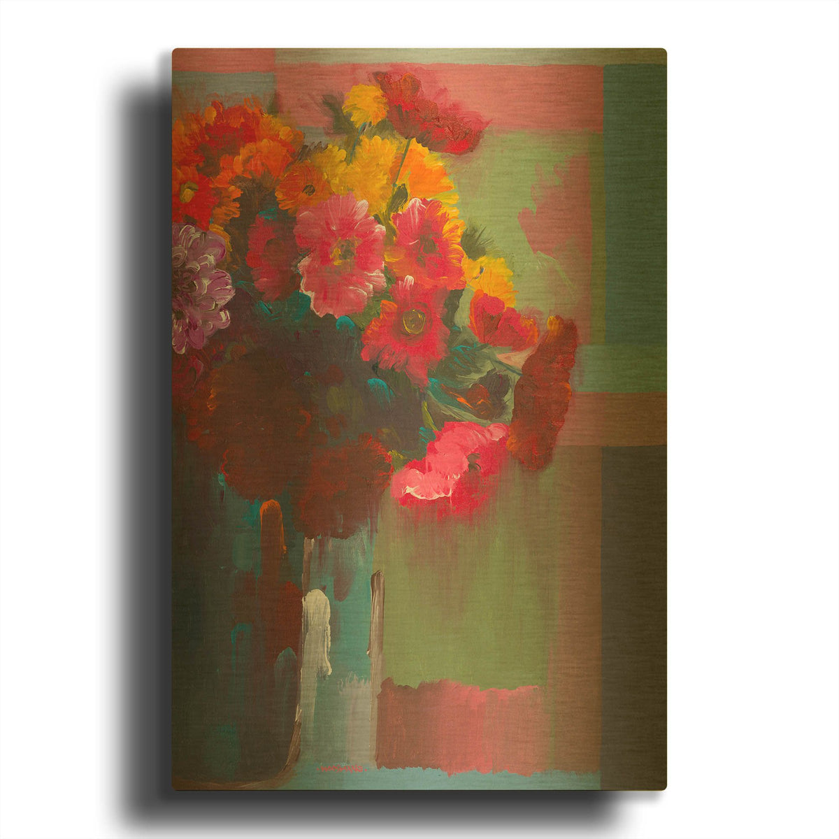 'Nearby Nature' By Hooshang Khorasani Gold Metal Wall Art