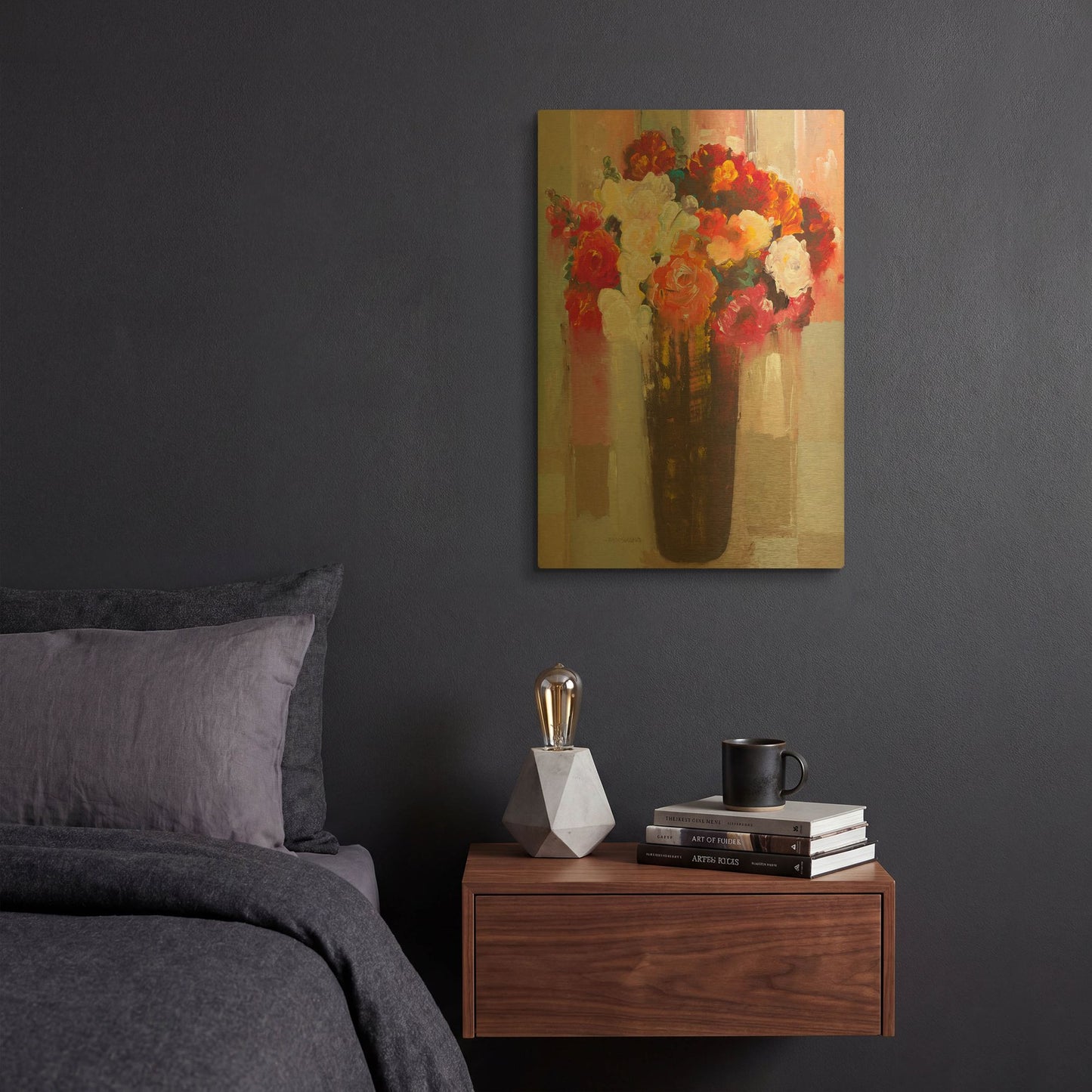'Rose Romance' By Hooshang Khorasani Gold Metal Wall Art