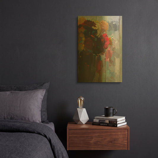 'Asymmetrical Bouquet II' By Hooshang Khorasani Gold Metal Wall Art