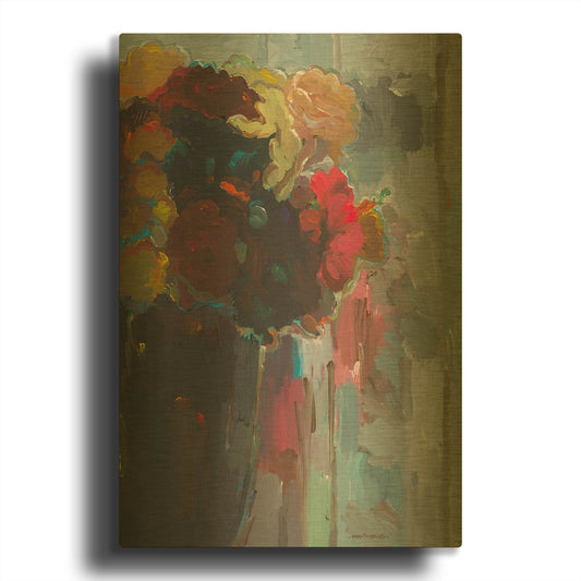 'Asymmetrical Bouquet II' By Hooshang Khorasani Gold Metal Wall Art