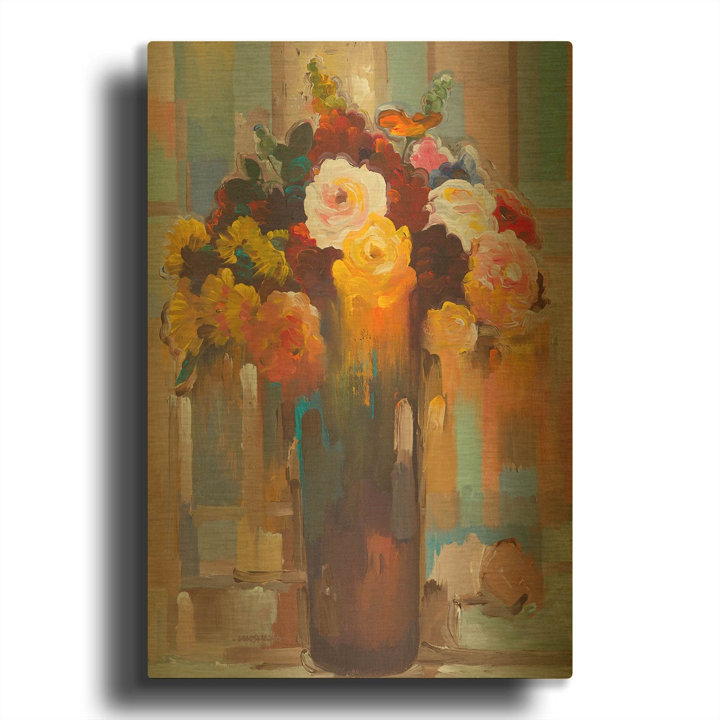 'Golden Bouquet' By Hooshang Khorasani Gold Metal Wall Art