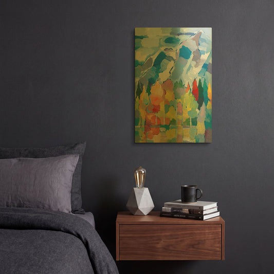 'Colorado Composition #2' By Hooshang Khorasani Gold Metal Wall Art