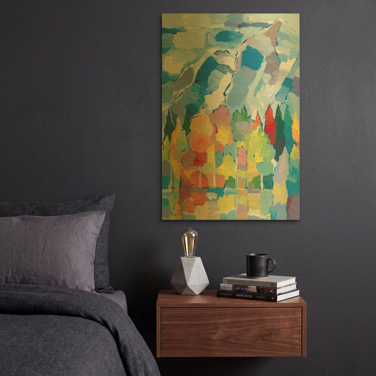'Colorado Composition #2' By Hooshang Khorasani Gold Metal Wall Art