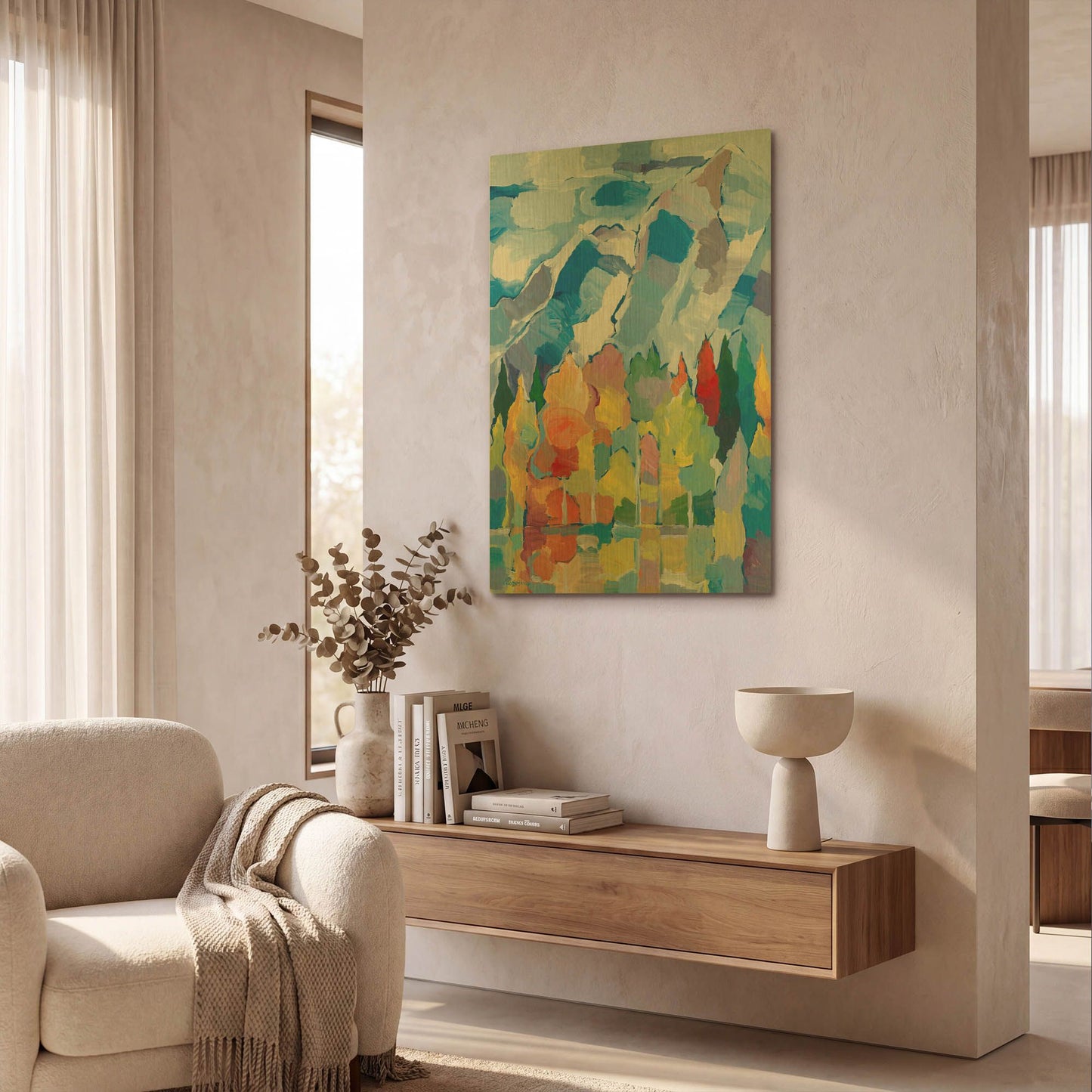 'Colorado Composition #2' By Hooshang Khorasani Gold Metal Wall Art