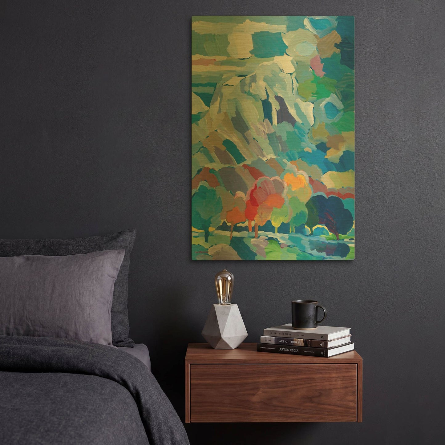 'Cottonwood Connection' By Hooshang Khorasani Gold Metal Wall Art