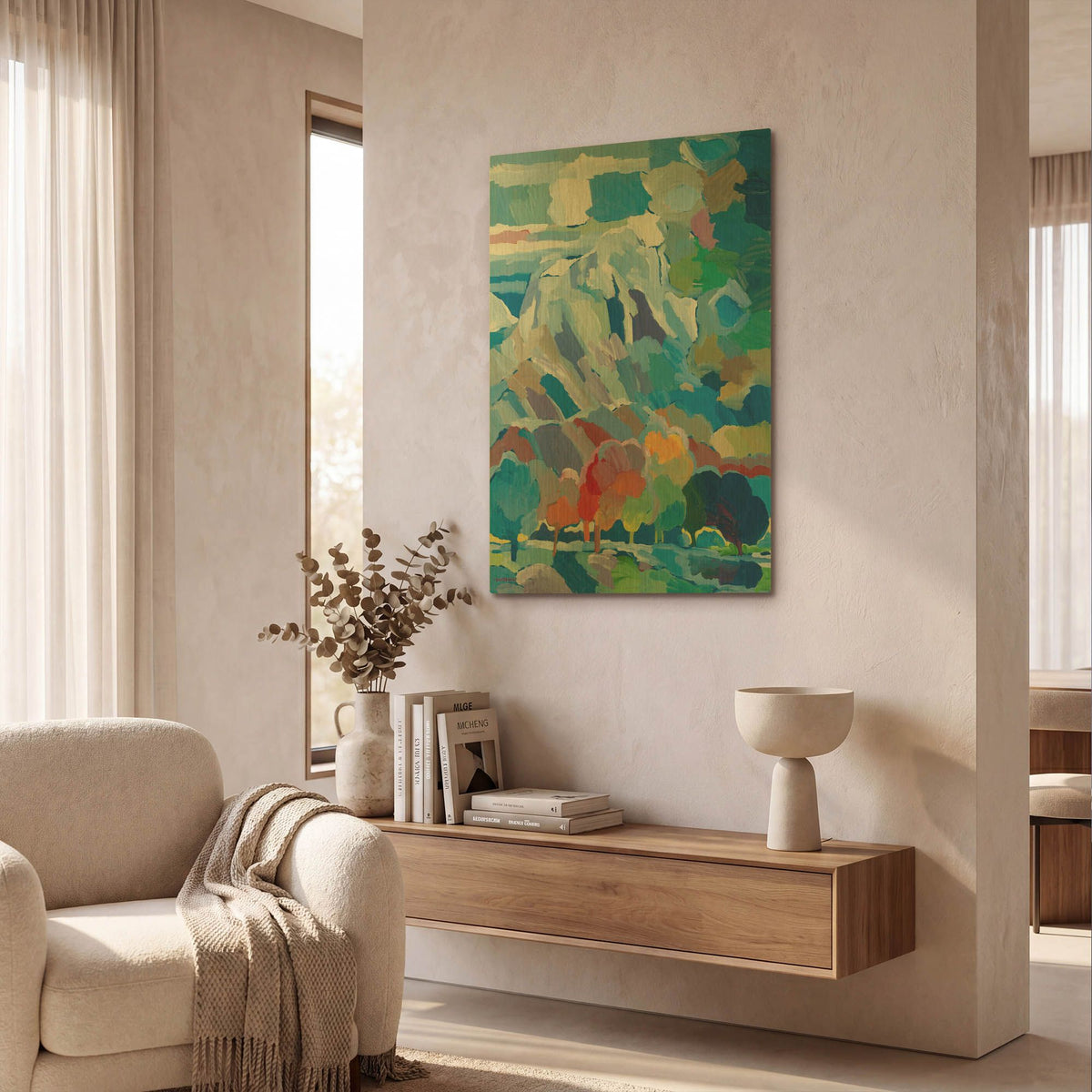 'Cottonwood Connection' By Hooshang Khorasani Gold Metal Wall Art