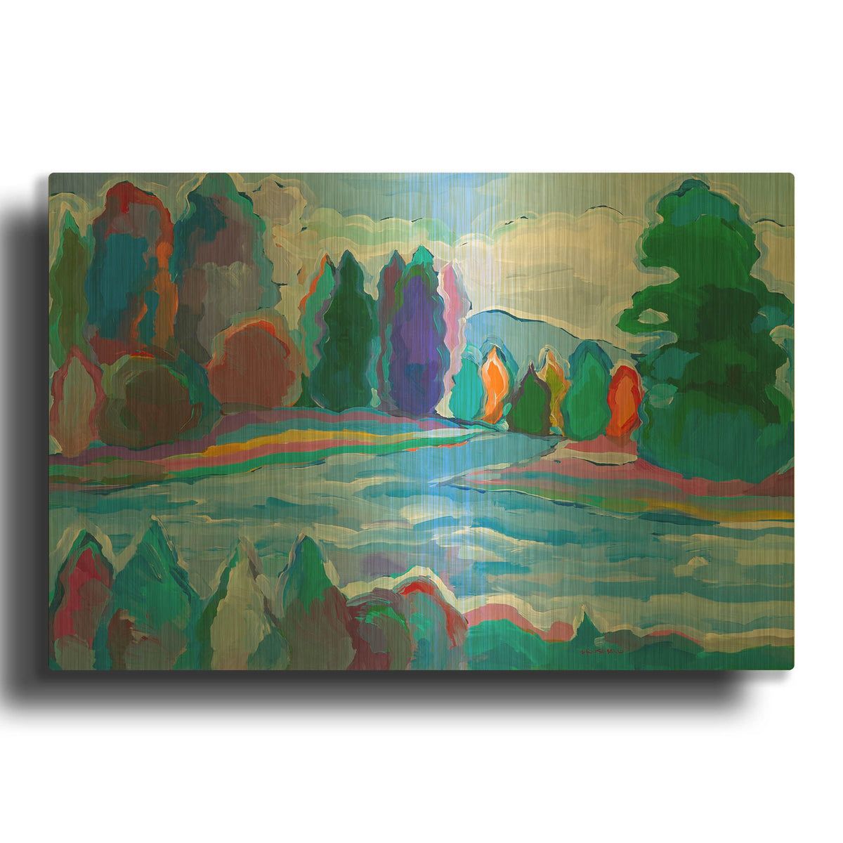 'Colorado Quintessence #3' By Hooshang Khorasani Gold Metal Wall Art