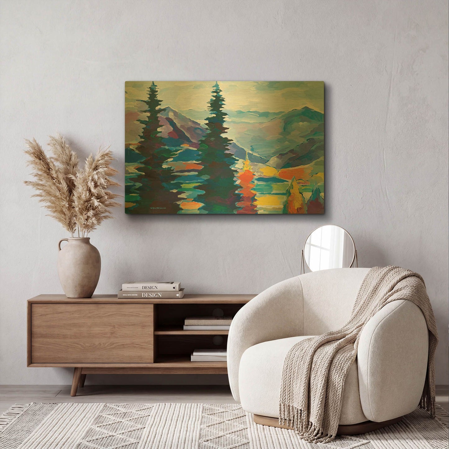 'The Sentries' By Hooshang Khorasani Gold Metal Wall Art