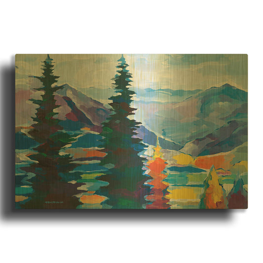 'The Sentries' By Hooshang Khorasani Gold Metal Wall Art