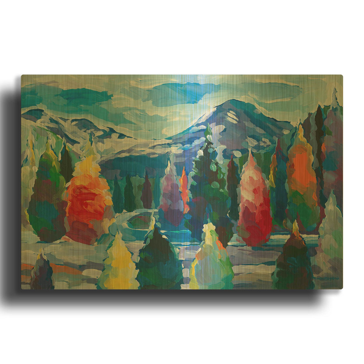 'Glacier Legacy #4' By Hooshang Khorasani Gold Metal Wall Art