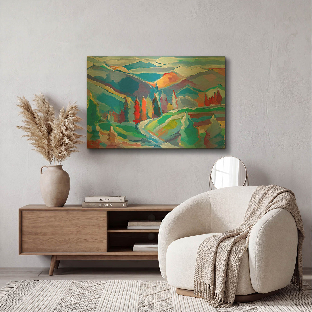 'Colorado Composition #5' By Hooshang Khorasani Gold Metal Wall Art