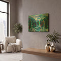 'Glacier Legacy #8' By Hooshang Khorasani Gold Metal Wall Art