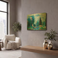 'Blue Daydream' By Hooshang Khorasani Gold Metal Wall Art