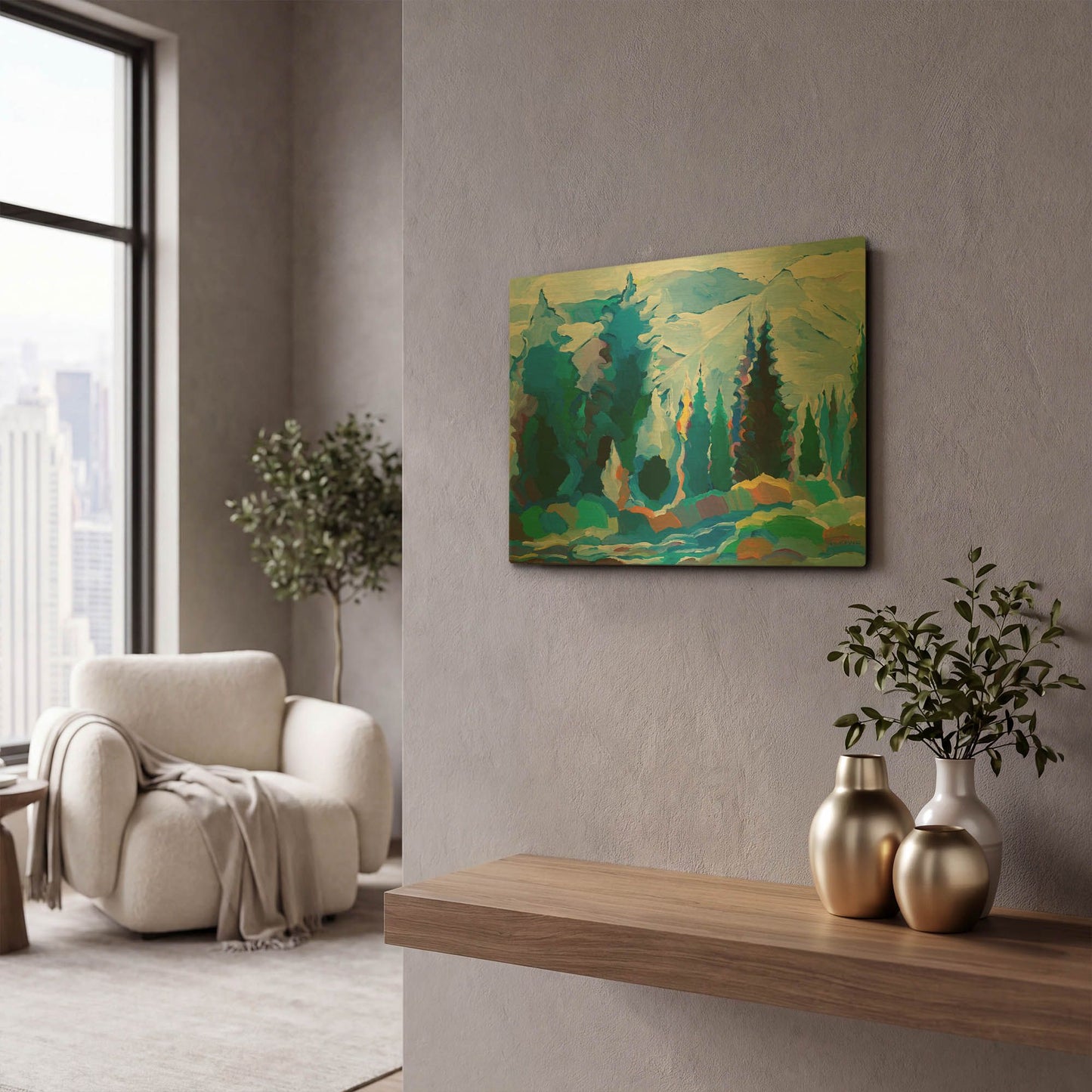 'Blue Daydream' By Hooshang Khorasani Gold Metal Wall Art