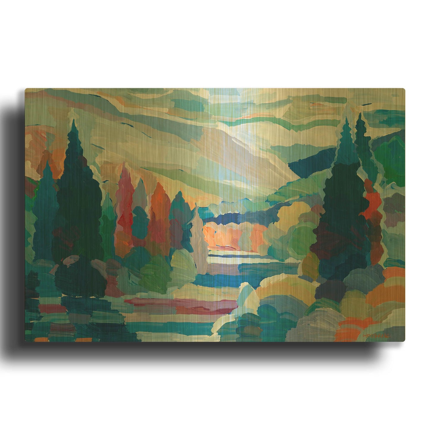 'Colorado Quintessence' By Hooshang Khorasani Gold Metal Wall Art