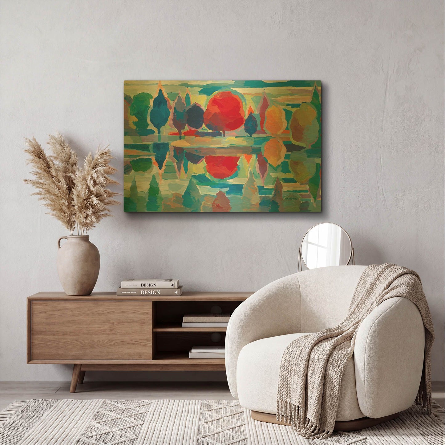 'Time for Reflection' By Hooshang Khorasani Gold Metal Wall Art