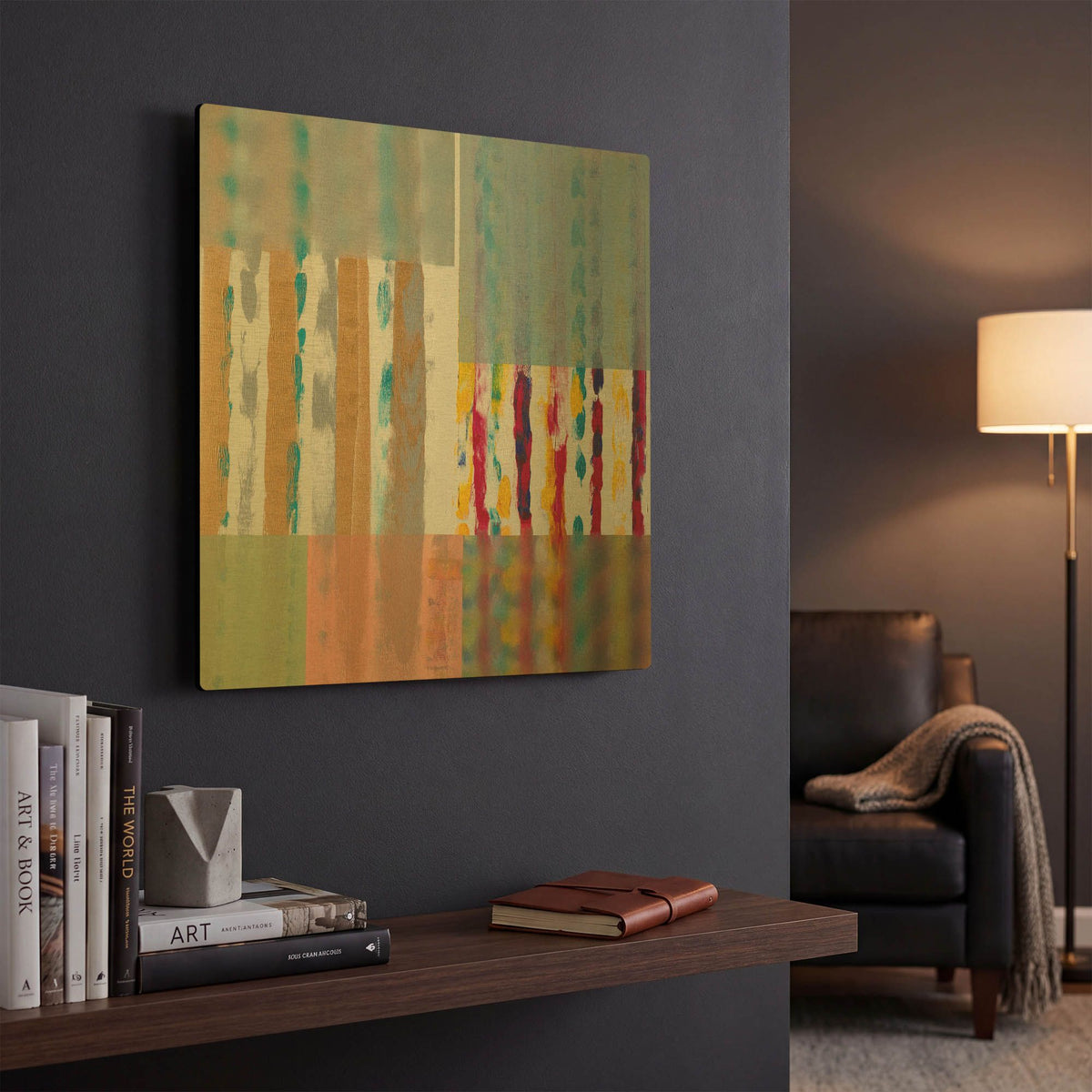 'Shades of Color' By Hooshang Khorasani Gold Metal Wall Art