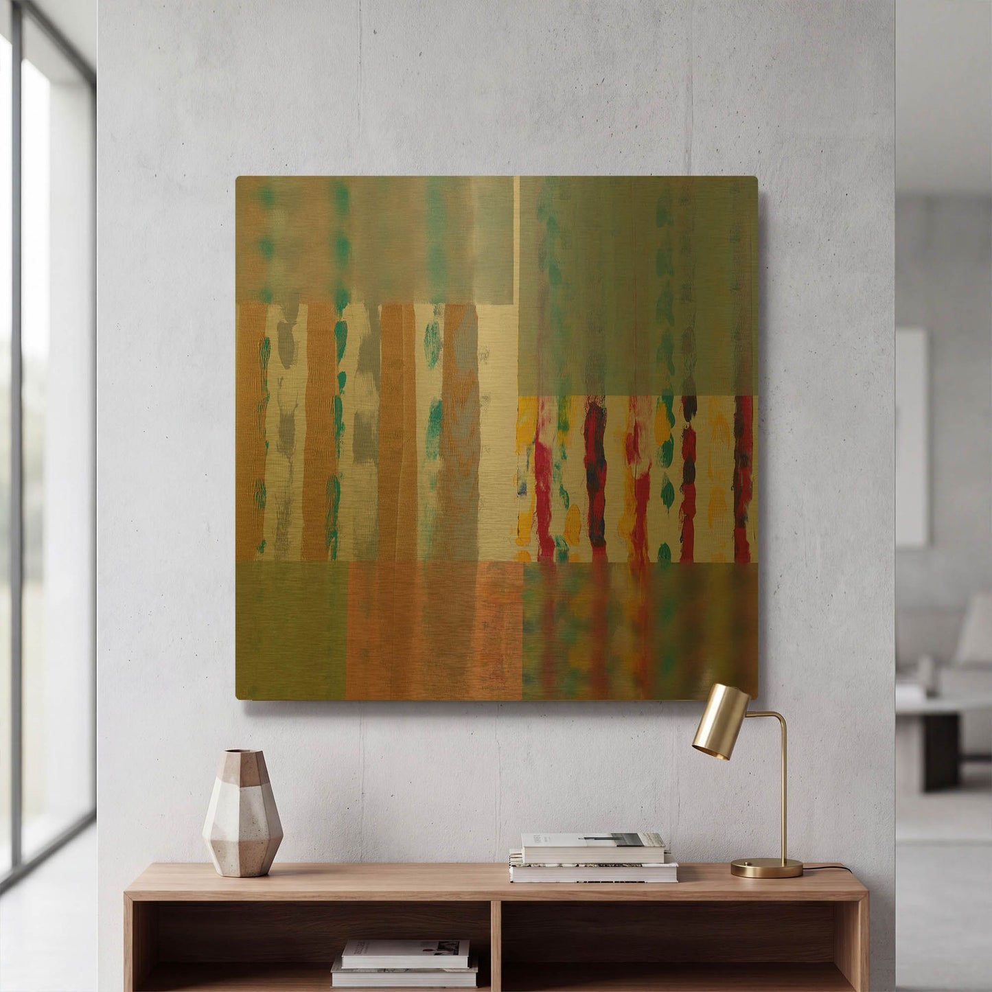 'Shades of Color' By Hooshang Khorasani Gold Metal Wall Art