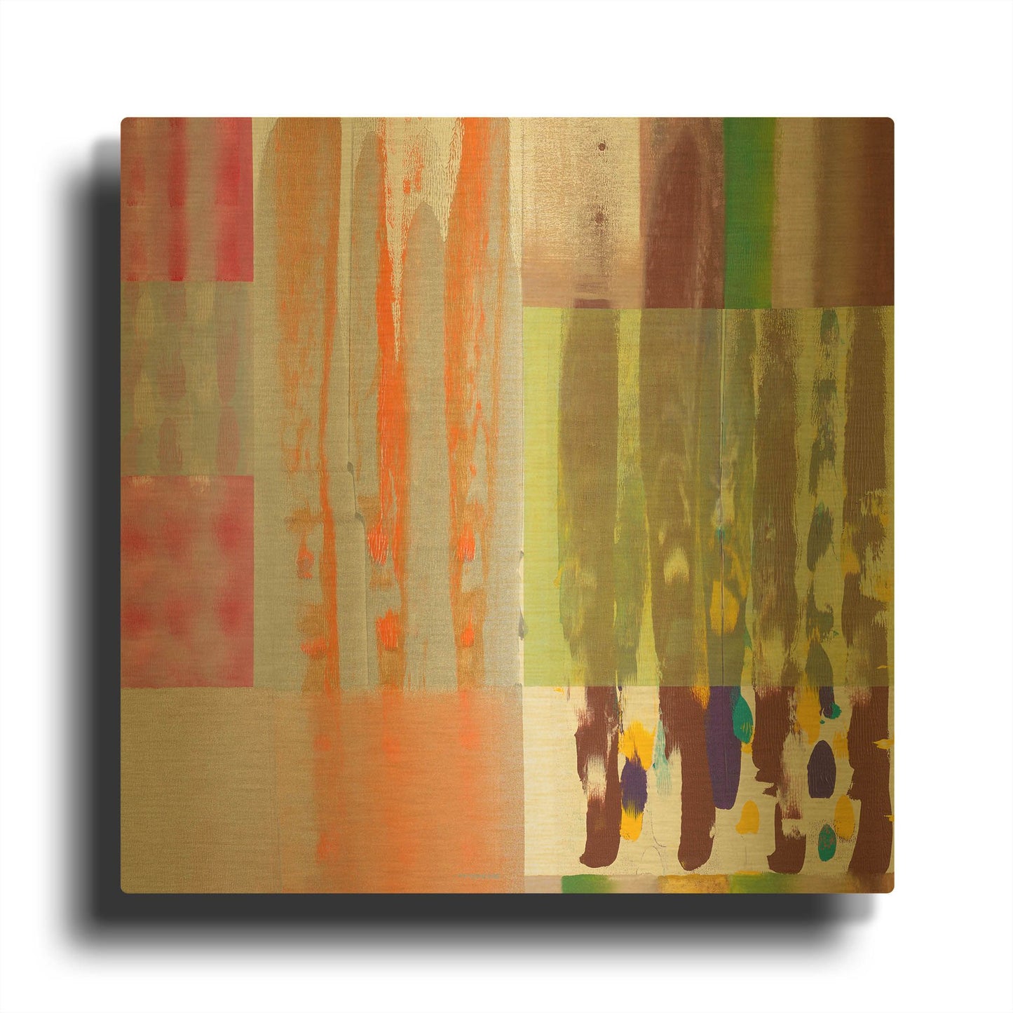 'Color Storm Shadow' By Hooshang Khorasani Gold Metal Wall Art