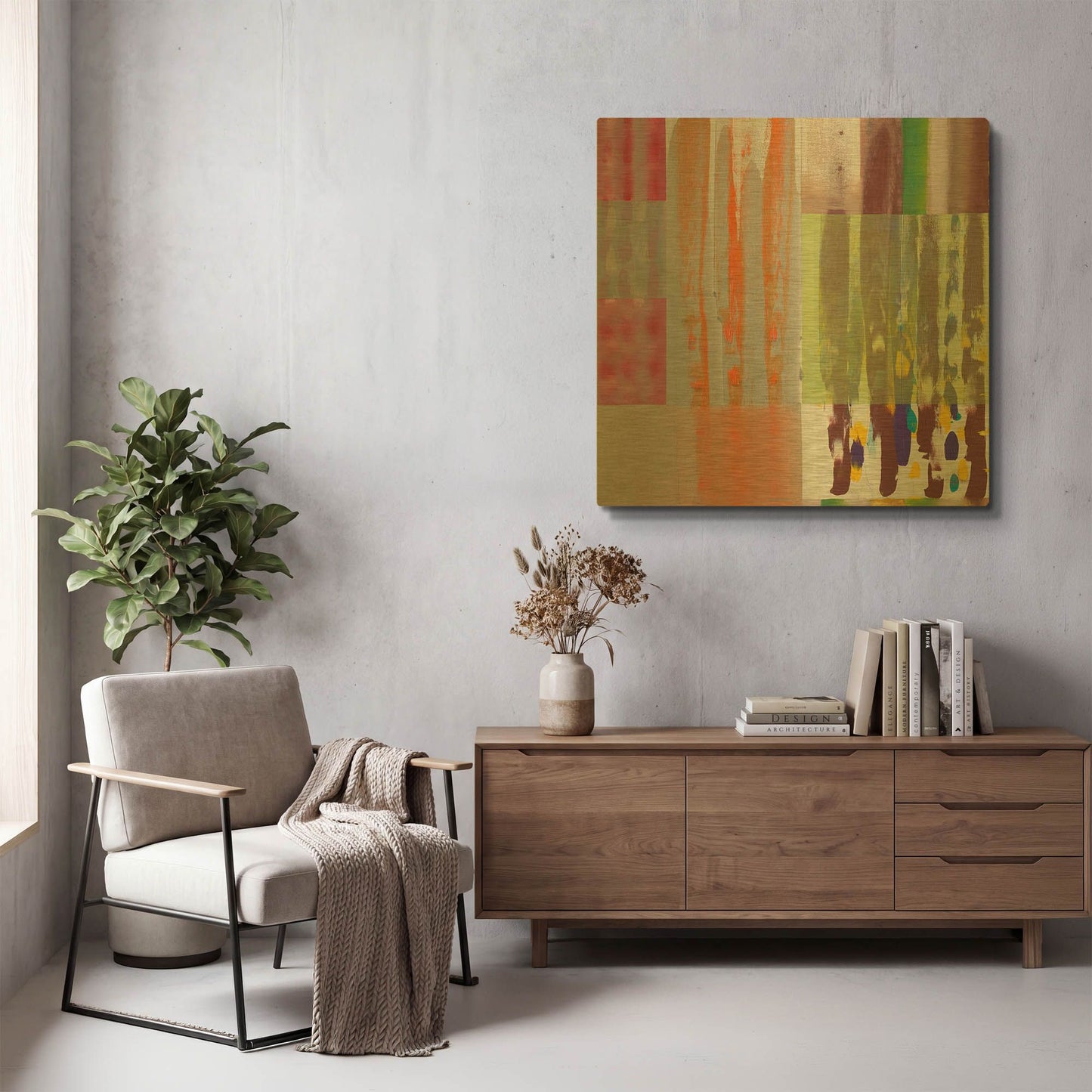 'Color Storm Shadow' By Hooshang Khorasani Gold Metal Wall Art