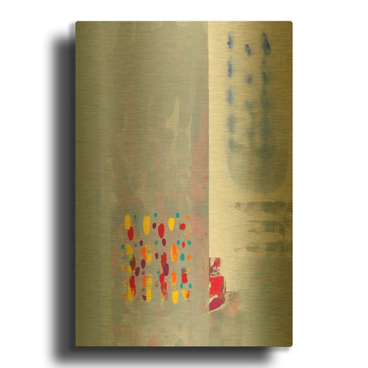 'Subtle Color Storm' By Hooshang Khorasani Gold Metal Wall Art