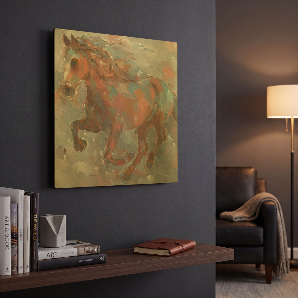 'Bay Runner' By Hooshang Khorasani Gold Metal Wall Art