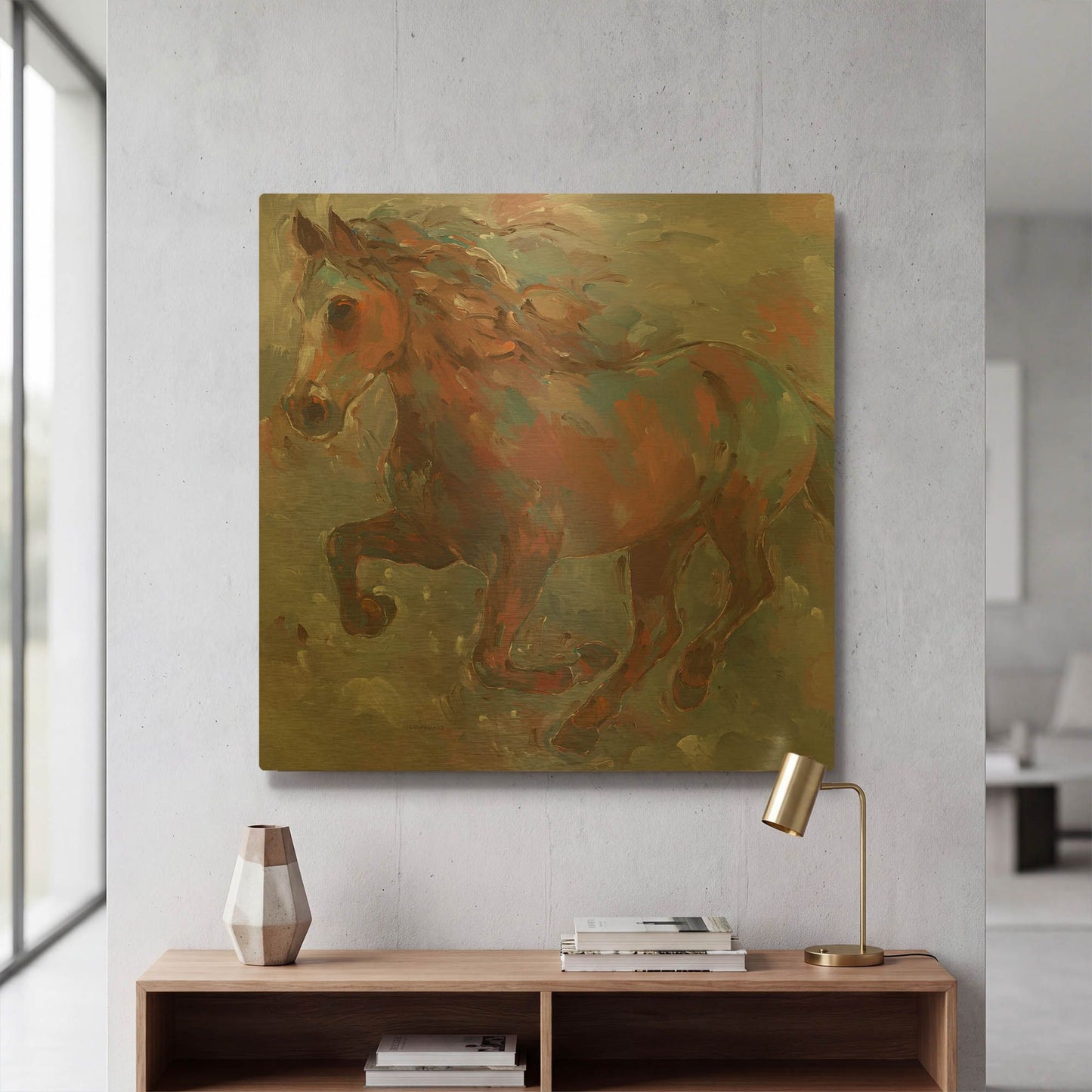 'Bay Runner' By Hooshang Khorasani Gold Metal Wall Art