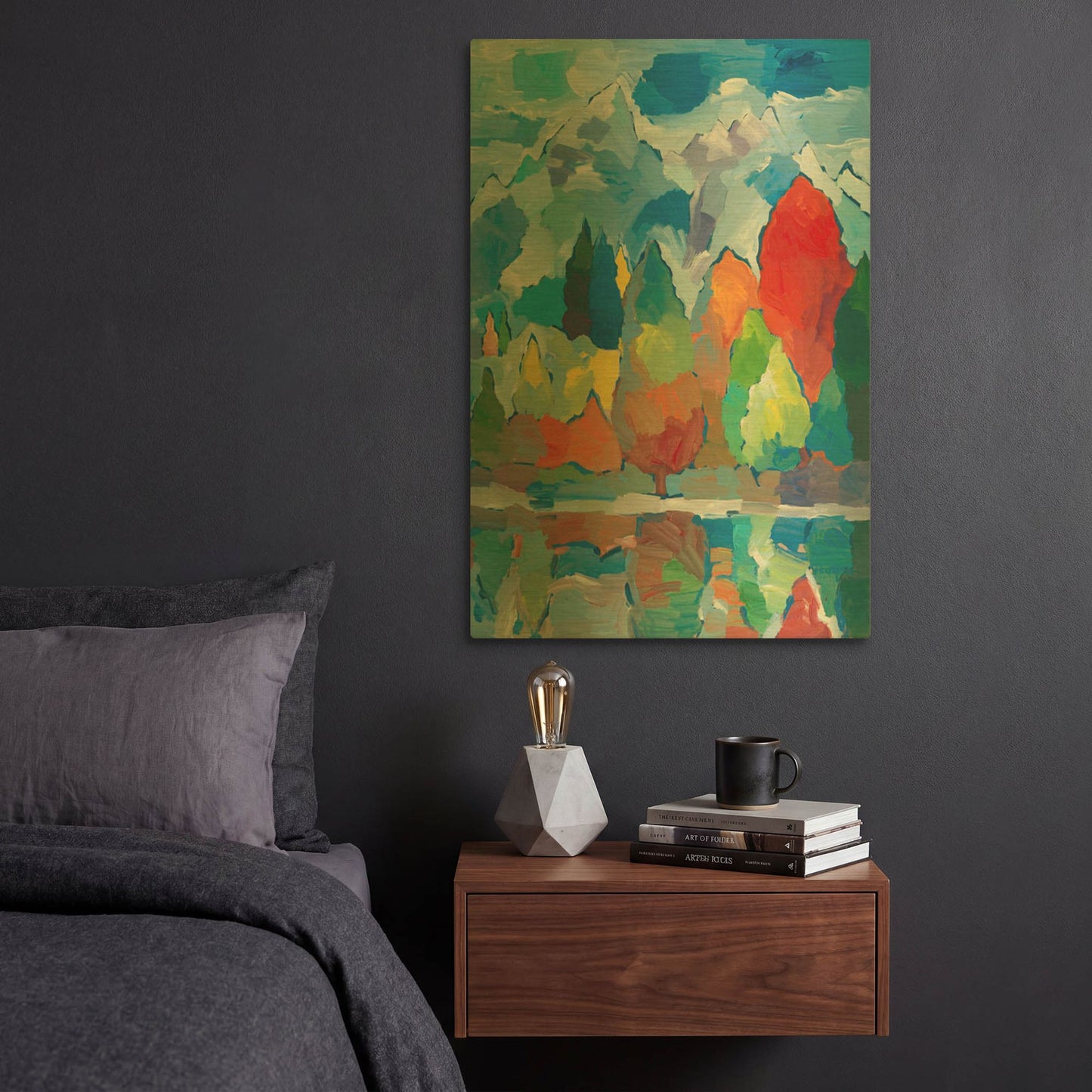 'Teton Tribute' By Hooshang Khorasani Gold Metal Wall Art