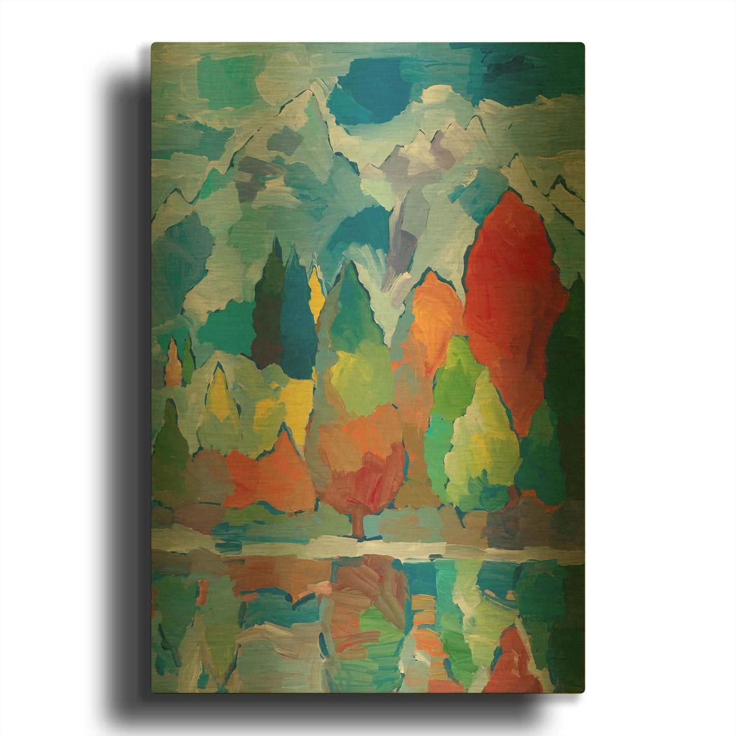 'Teton Tribute' By Hooshang Khorasani Gold Metal Wall Art