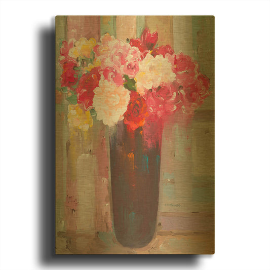 'Love in Bloom' By Hooshang Khorasani Gold Metal Wall Art