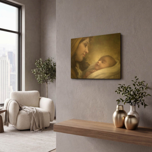 'A Son is Given' By Howard Lyon Gold Metal Wall Art