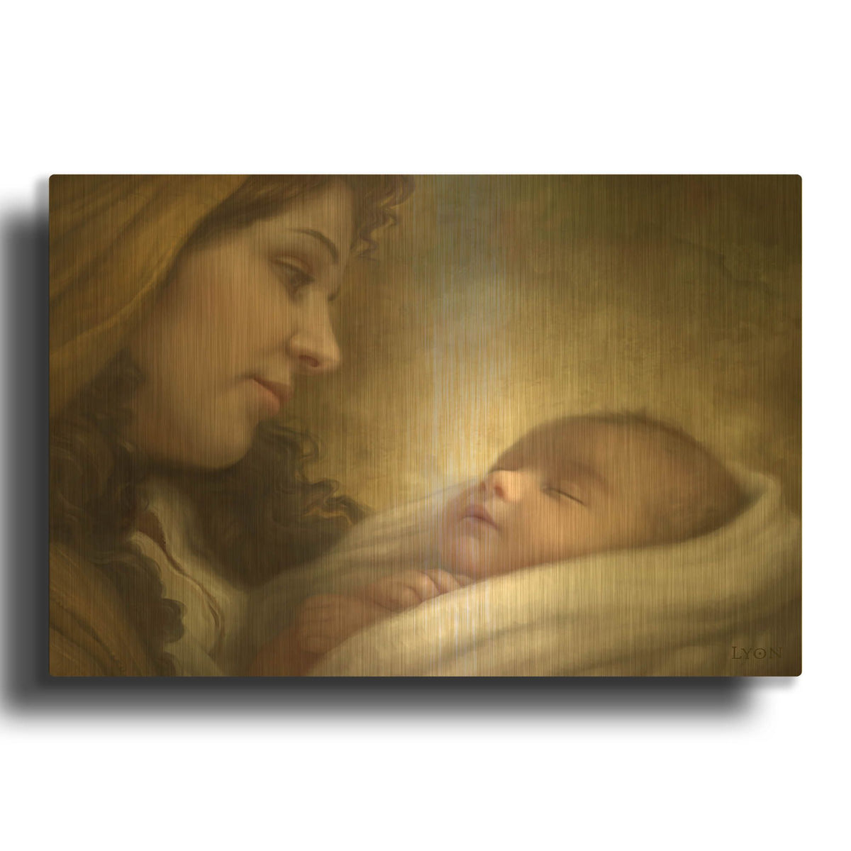 'A Son is Given' By Howard Lyon Gold Metal Wall Art