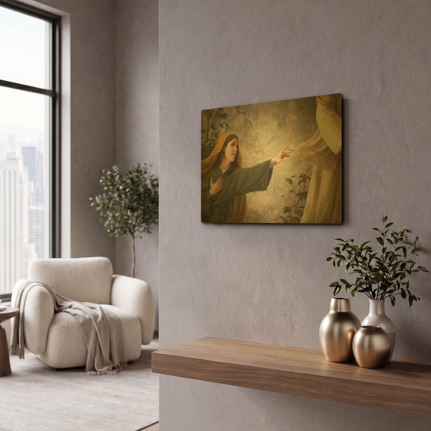 'A Thread of Faith' By Howard Lyon Gold Metal Wall Art