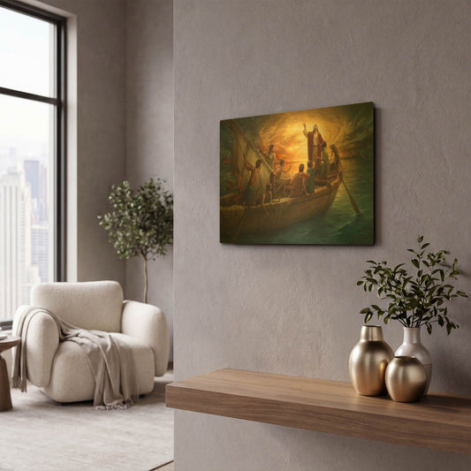 'From Fear to Faith' By Howard Lyon Gold Metal Wall Art