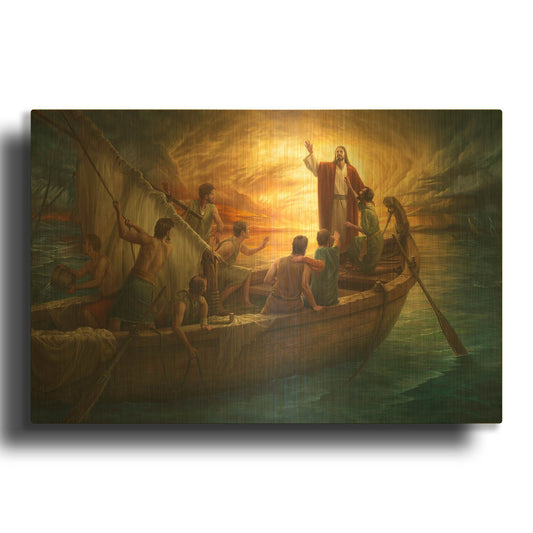 'From Fear to Faith' By Howard Lyon Gold Metal Wall Art