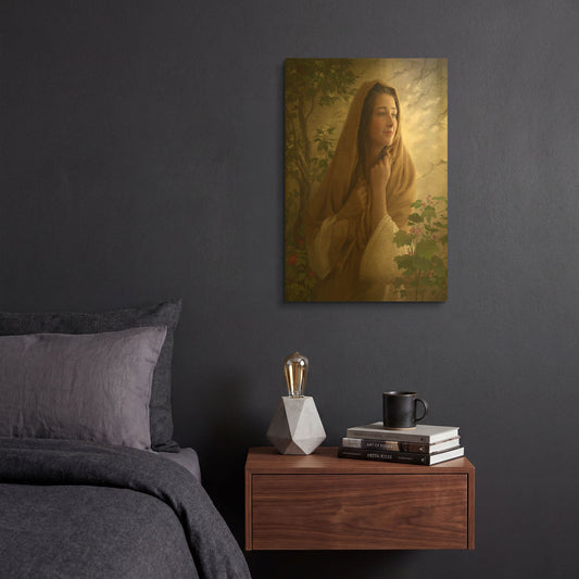'Mary Kept All These Things' By Howard Lyon Gold Metal Wall Art